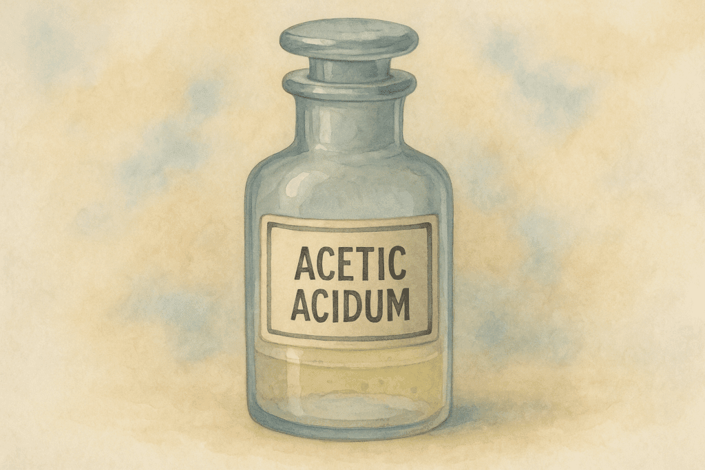 Acetic acidum remédio homeopático
