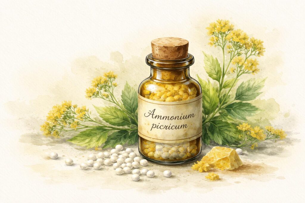 Ammonium picricum na homeopatia – remédio homeopático