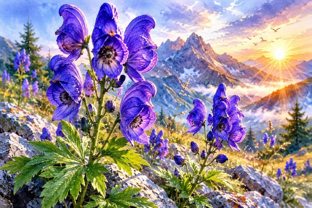 Aconitum cammarum e neomontanum na homeopatia – remédio homeopático obtido da planta Aconitum