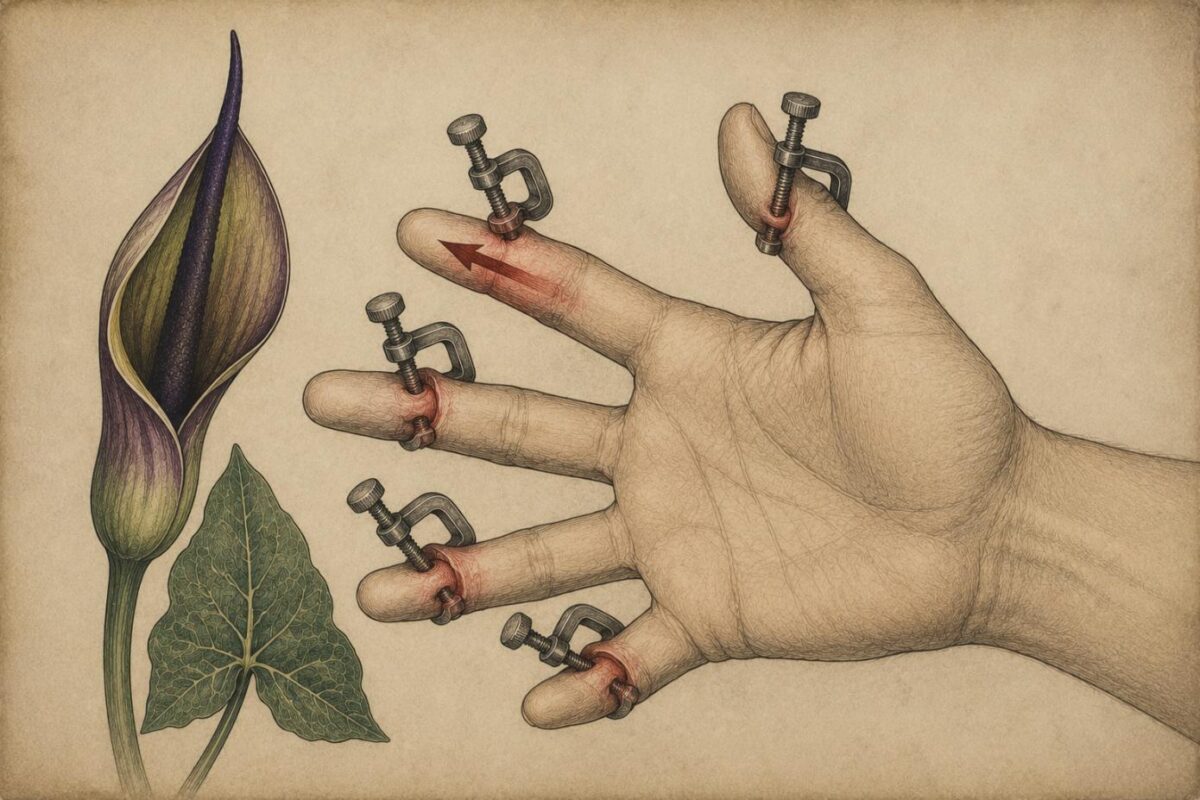 Arum dracunculus na homeopatia – afecções nos dedos